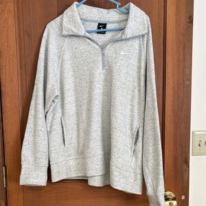Nike Light Gray Quarter-Zip Pullover